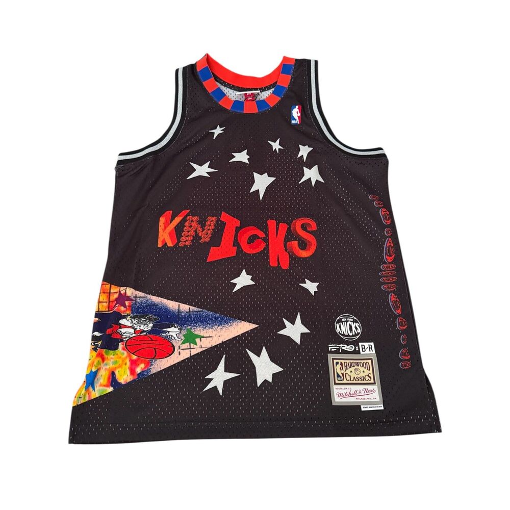 NEW Mitchell & Ness NY Knicks ASAP FERG BR Remix NBA Jersey Black Men’s Sz M